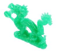 VALICLUD Resin Imitation Jade Chinese Dragon Figurine Desktop Zodiac Statue Decorative Craft Ornament for Home Office Shelf Resin Material Auspicious Feng Shui Family and Friends