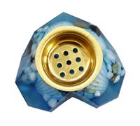 VALICLUD Resin Incense Burner Blue Mediterranean Style Home Ornament for Relaxing Aroma Therapy Home Decor