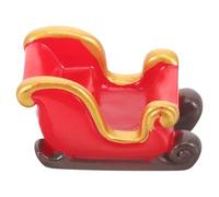 VALICLUD Resin Sleigh Carriage Christmas Ornament Reindeer Figurine, Miniature Snow Scene Decor for Holiday Tabletop and Seasonal Home Decoration