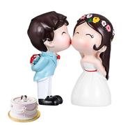 VALICLUD Resin Wedding Cake Topper Featuring Kiss Couple Figurine Creative and Stylish Cake Decoration and Gifts