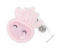 VALICLUD Retractable Card Holder Decorative Badge Reel Lightweight Acrylic Multi-Function Badge Holder for Office and School Nurses and Teachers