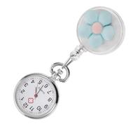 VALICLUD Retractable Cartoon Nurse Fob Watch with Clip Stretchable Lapel Hanging Pocket Watch for Women Students and Medical Staff Accurate Easy to Read Arabic Markers