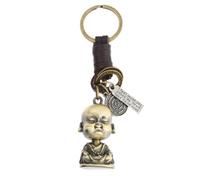 VALICLUD Retro Buddha Statue Key Ring Creative Keychain Design Car Key Pendant Bag Pendant Alloy Decorative Keyring