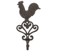 VALICLUD Retro Cast Iron Rooster Wall Hook, Vintage Metal Coat Hanger, Wall Mounted Iron Hook for Farmhouse Decor and Multipurpose Clothes Hanging