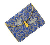 VALICLUD Retro Ethnic Brocade Music Book Storage Pouch Vintage Embroidery Holder for Zen Books Compact Design Stain Resistance for Buddhist Texts and