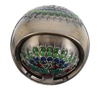 VALICLUD Retro European Style Metal Ashtray with Lid, Sturdy Design for Indoor and Patio Use, Vintage Classic Decor Suitable as Gift for Men