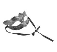 VALICLUD Retro for Men Half Face Plastic Dance Mask with Full Visibility and Unique Artistic Design Suitable for Themed Celebration and Masquerade Parties in Silver