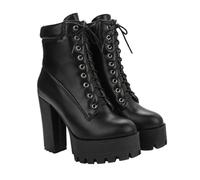 VALICLUD Retro Style Chunky Heels Short Boots for Women Autumn Winter Vintage High Heeled Shoes Comfortable Elegant Slimming Design Material