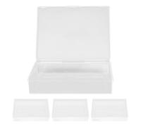 VALICLUD Reusable Plastic Playing Card Storage Box 4pcs with Dust Protection for Game Cards for Home and Travel