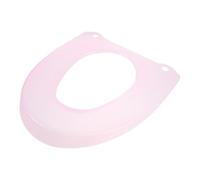 VALICLUD Reusable Plastic Toilet Seat Cover with Stable Mounting and Adaptive Upgrade Features, Waterproof Round Cushion Pad for Bathroom and Guestroom Use, Washable Pink Toilet Lid
