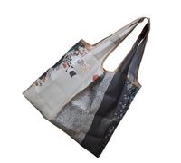 VALICLUD Reusable Shopping Bags Fold Away with Large Storage Capacity and 15-20kg Bearing Capacity Portable Waterproof Oxford Cloth Shopping Tote Bag in Khaki