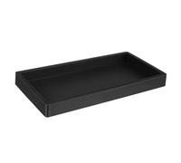 VALICLUD Reusable Silicone Bathroom Counter Organizer Tray Rectangular Vanity Storage Holder for Cosmetics Jewelry Perfume Shampoo Multipurpose Small Black Silicone Tray for Home and Hotel
