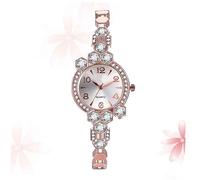 VALICLUD Rhinestone Alloy Wrist Watch Elegant Quartz with Delicate Design Rose Gold Color Present for Friends Fashionable Accessory Outfit