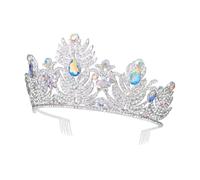 VALICLUD Rhinestone Crown Headband for Bride Elegant Tiara for Wedding Birthday and Parties Stunning Hair Accessory with Dazzling Decoration for Women
