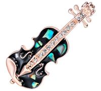 VALICLUD Rhinestone Guitar Brooch Pin for Women Sparkling Lapel Pin Music Instrument Accessory for Clothes Coats Bags Backpacks Hats Sweaters Dresses