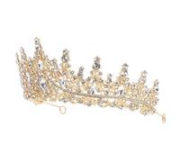 VALICLUD Rhinestone Headpiece European Baroque Crown for Bridal Prom Halloween Costume Parties Durable Design Fit and Unique Teardrop Accents