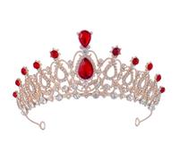 VALICLUD Rhinestone Tiara Metal Crown Hair Accessory for Birthday Stage Performance Cosplay for Fashionable Party Wear Durable Design for Family and Friends