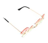 VALICLUD Rimless Digital Sunglasses Lightweight Party Eyewear for Adults Compact Festival Prop in Neon Pink Yellow Green for Year Celebrations and Cosplay