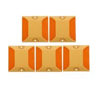 VALICLUD Road Markers Raised Design Single-sided Reflective 5pcs for Vehicle Guidance on, Sturdy Traffic Management Markers for Enhanced Visibility and Safety Highways and Driveways