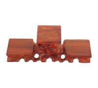 VALICLUD Rosewood Wooden Display Base Stand for Vases Statues Plants Stable Handcrafted Riser for Antiques Crafts Tea Compact Decorative Plinth for Home Office Coffee Shop Bar