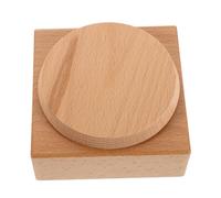 VALICLUD Rotatable Music Box Base Solid Wood DIY Craft Platform Smooth Spinning Square Stand for Wind-up Mechanism Stability and Home Event Decoration