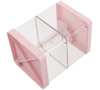 VALICLUD Rotating 2 Layer Makeup Sponge Box with Dustproof Lid, Plastic Cosmetic Storage Organiser for Desktop and Dressing Table, Multifunctional Design for Cotton Pads and Small Jewelry