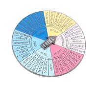 VALICLUD Rotating Emotion Wheel Brooch Party Social Badge Portable Mood Display Creative Social Pin for Conversation Starters