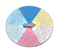 VALICLUD Rotating Feeling Wheel Brooch Pin Small Lightweight Brooch Accessory Creative Social Mood Badge for-The-Go Use and Party Interaction