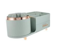 VALICLUD Rotating Makeup Brush Holder Drawer Stylish Cosmetic Organizer for Vanity for Makeup Tools Brushes and Lipstick Storage Elegant Desktop Accessory Light