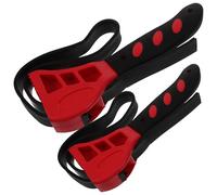 VALICLUD Rubber Strap Wrench Adjustable Strap and Comfortable Handle Bottle Opener 2pcs Multifunctional Jar Opener Tool for Easy Use in Auto Repair and Kitchen Tasks
