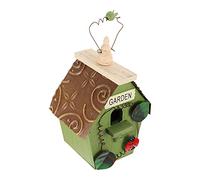 VALICLUD Rustic Wooden Birdhouse Hanging Bird Nest for Garden Decor Handmade Outdoor Decoration Country Style Craft for Bird Lovers