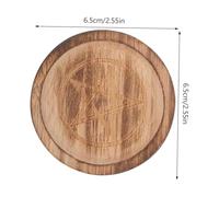 VALICLUD Rustic Wooden Candlestick Holder with Pentagram Design Votive Tea Light Candle Holder for Home Decoration and Altar Rituals Elegant Table Centerpiece for Indoor Outdoor Use