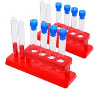 VALICLUD S Science Experiment Test Tubes Kit with 12 Reusable 15X100Mm Tubes and 12 Random Color Stoppers Educational Sample Containers for Chemistry Learning Random Color