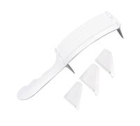 VALICLUD S Shaped Curved Barber Haircut Comb with Guides Flat Design for Scalp Safety Comfortable Grip Professional Mustache and Parting Comb for Precise Styling and Fading Haircuts White