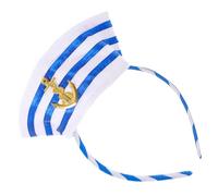 VALICLUD Sailor Hat Headband for Parties Captain Yacht Costume Accessory Adjustable Nautical Hair Hoop for Men and Women for Themed Events and Cosplay