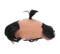 VALICLUD Samurai Periwig Funny Bald Hairpiece for Cosplay Role-playing Games and Costume Parties Knight Hairpiece Realistic Design