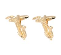 VALICLUD Saxophone Shaped Cufflinks for Men Creative Tone Shirt Sleeve Buckles Musical Instrument Accessories for Business Parties and Daily Wear Gift for Husbands and Musicians