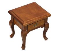 VALICLUD Scale Miniature Dollhouse Bedroom End Table with Functional Drawer Walnut Tiny Nightstand for Living Room and Bedroom Furniture Prop Realistic Mini Cabinet