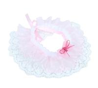 VALICLUD Scar Circumference Neck Lace Adjustable or Dog Pink Dogs Pet and Cats for Warm Series Accessory with Fine Workmanship Festival Wedding Party Wear