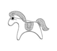 VALICLUD Scarf Clip: Adorable Hollow-Out Horse Brooch for Casual Business Formal Occasions - Multi-Functional Clip for Women Lapel Scarf and Sweater