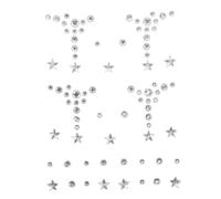 VALICLUD Self-adhesive Face Gems Stickers Pearl Rhinestone Jewels for Makeup Decoration Sparkling Eye and Body Craft Embellishments Easy to Apply with Various Shapes for Glamorous Style