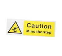 VALICLUD Self-adhesive Mind the Step Warning Sticker for Stairs and Floors Safety Decals with Strong Adhesion Bright Visible Caution Signs for Workplace and Home Safety