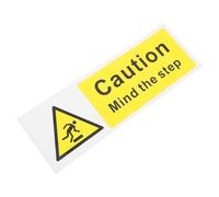 VALICLUD Self-adhesive Warning Signs Safety Signs Waterproof Pvc Mind The Step Stickers Yellow Versatile Application for Workplaces and Basements