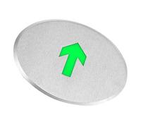 VALICLUD Self-luminous Exit Sign Stainless Steel Floor Marker for Fire Emergency Evacuation Fluorescent Directional Signage Visible in Darkness Easy Installation for Indoor Outdoor Safety