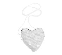 VALICLUD Sequin Heart Purse Mini Coin Bag Cute Crossbody Long Strap for Girls Wedding Evening Party