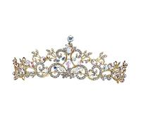 VALICLUD Shiny Crown Headband Luxury Rhinestone Headdress for Hair Accessory for Parties Weddings and Dress Up Events Durable Chic Design Grip