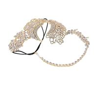 VALICLUD Shiny Rhinestone for Women Lightweight Venetian Carnival Ball Mask with Elastic Band for Halloween Mardi Gras Party and Prom Dress-up