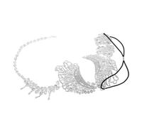 VALICLUD Shiny Rhinestone for Women with Elastic Strap Venetian Face Mask for Halloween Mardi Gras Prom and Carnival Parties Sparkling Fancy Costume Accessory