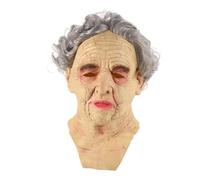 VALICLUD Short Head Grandma Mask Realistic Elder Headgear for Cosplay Halloween Costume Party Wear Unique Design for Theatrical Performances