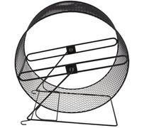 VALICLUD Silent Operation Iron Hamster Wheel for Small Pets and Hamsters with Safe Running Feature, Black Small Pet Running Wheel Toy Suitable for Exercise and Fun